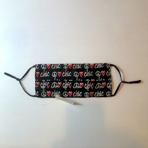 FREE w CHICO'S Purchase Peace Love Chic Pleated Adjustable Fabric Face Mask NWT
